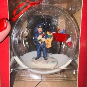Mailman Vintage 2001 Special Times Glass Hand Painted Ornament
